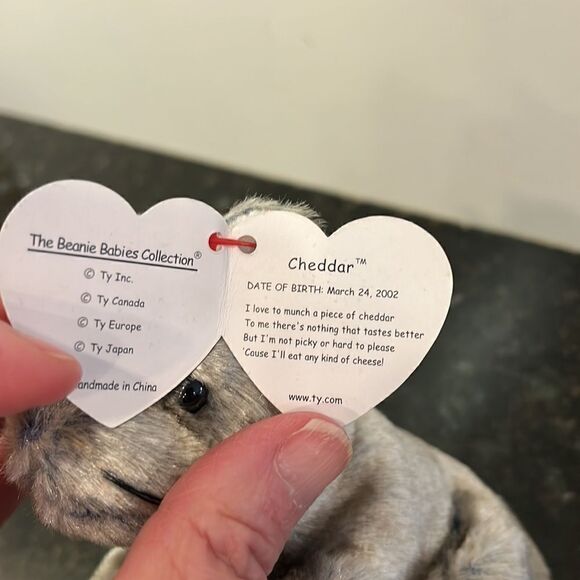 2002 Cheddar the Mouse Ty Beanie Baby . Size 6” - Picture 7 of 9